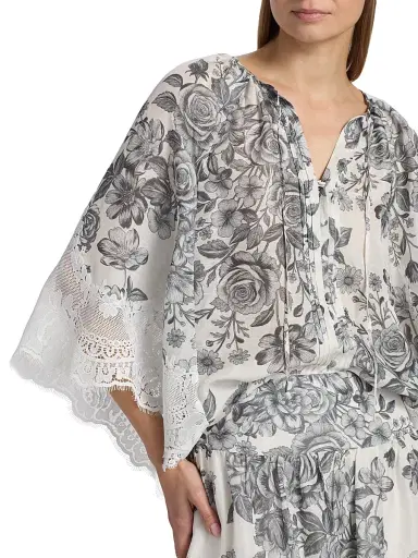 Kobi Halperin Women's Paloma Floral Lace-Trim Blouse | Thumbnail 6 Kobi Halperin Women's Paloma Floral Lace-Trim Blouse | Thumbnail 6