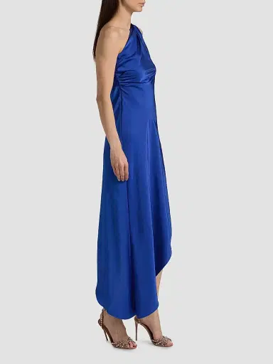 Lapointe Women's Satin One-Shoulder Midi-Dress - Cloud - Size 14 | Thumbnail 4 Lapointe Women's Satin One-Shoulder Midi-Dress - Cloud - Size 14 | Thumbnail 4