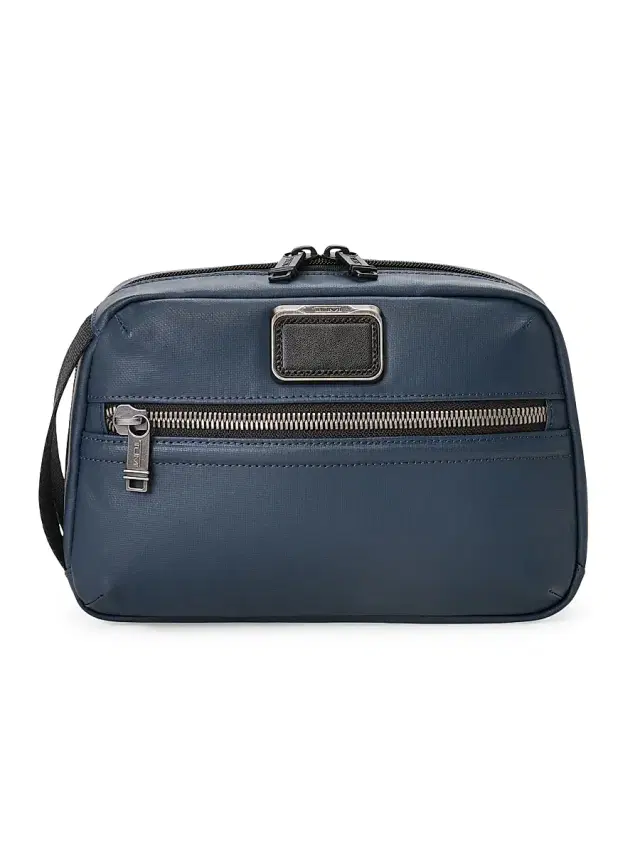 TUMI Alpha Bravo Response Travel Kit - Navy Coated Canvas