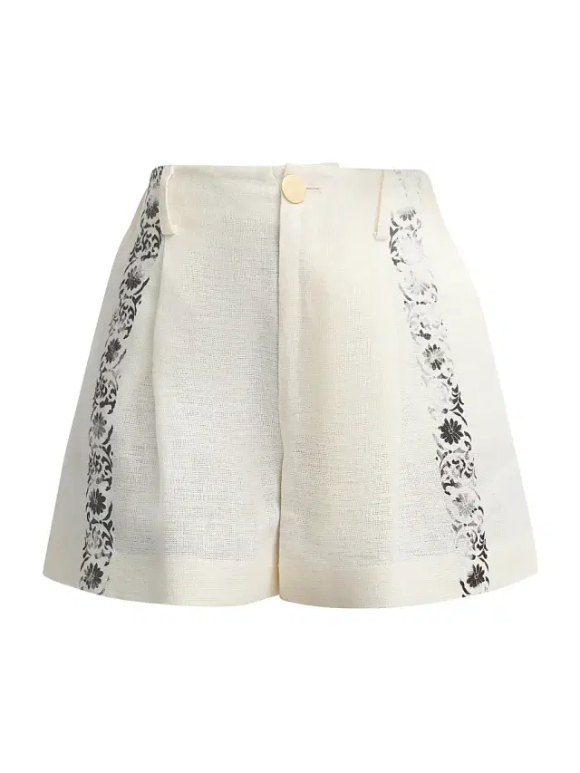 Alberta Ferretti Women's Floral Linen High-Rise Shorts