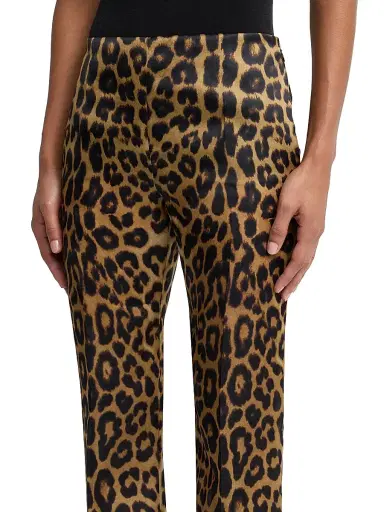 Alberta Ferretti Women's Leopard-Print Silk Trousers | Thumbnail 6 Alberta Ferretti Women's Leopard-Print Silk Trousers | Thumbnail 6
