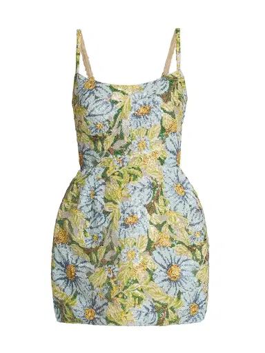 Bronx and Banco Women's Cora Floral Sequined Sleeveless Minidress - Yellow Multi | Thumbnail 1