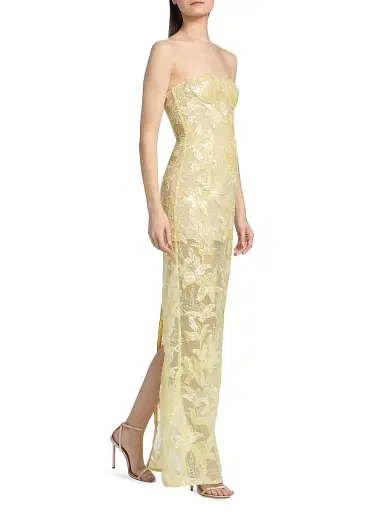 Bronx and Banco Women's Sequin-Embellished Sheath Maxi Dress - Buttery Yellow | Thumbnail 2
