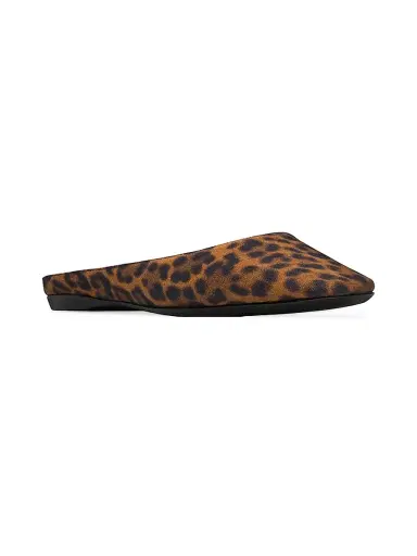 Saint Laurent Women's Lido Slip-Ons in Leopard Grosgrain - Leopard - Size 7 | Thumbnail 2 Saint Laurent Women's Lido Slip-Ons in Leopard Grosgrain - Leopard - Size 7 | Thumbnail 2
