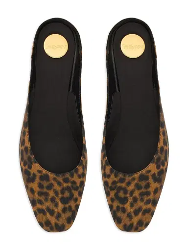 Saint Laurent Women's Lido Slip-Ons in Leopard Grosgrain - Leopard - Size 7 | Thumbnail 3 Saint Laurent Women's Lido Slip-Ons in Leopard Grosgrain - Leopard - Size 7 | Thumbnail 3