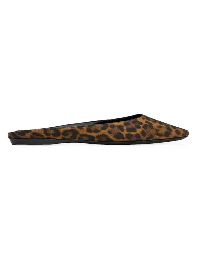Saint Laurent Women's Lido Slip-Ons in Leopard Grosgrain - Leopard - Size 7 | Thumbnail 1 Saint Laurent Women's Lido Slip-Ons in Leopard Grosgrain - Leopard - Size 7 | Thumbnail 1