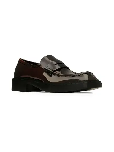Saint Laurent Men's Harvey Loafers in Glazed Leather - Helios Bordeaux | Thumbnail 2