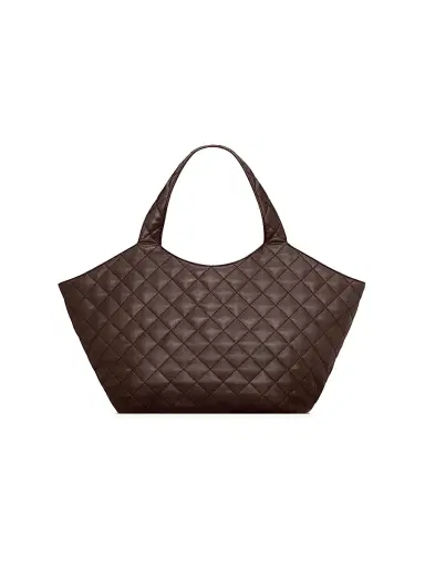 Saint Laurent Women's Icare Medium Tote Bag in Quilted Nappa - Dark Chocolate | Thumbnail 7 Saint Laurent Women's Icare Medium Tote Bag in Quilted Nappa - Dark Chocolate | Thumbnail 7