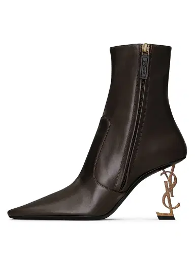 Saint Laurent Women's Booties in Smooth Leather - Brown - Size 10 | Thumbnail 4 Saint Laurent Women's Booties in Smooth Leather - Brown - Size 10 | Thumbnail 4