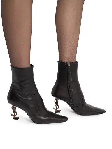 Saint Laurent Women's Booties in Smooth Leather - Brown - Size 10 | Thumbnail 7 Saint Laurent Women's Booties in Smooth Leather - Brown - Size 10 | Thumbnail 7