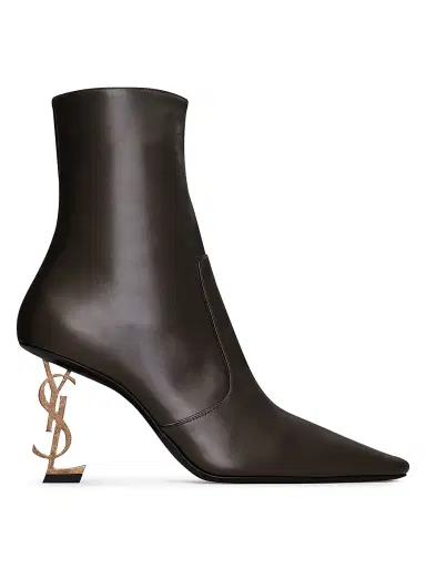 Saint Laurent Women's Booties in Smooth Leather - Brown - Size 10 | Thumbnail 1 Saint Laurent Women's Booties in Smooth Leather - Brown - Size 10 | Thumbnail 1