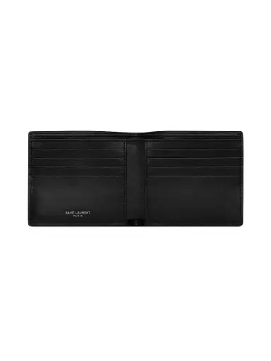 Saint Laurent Men's Tiny Cassandre East-West Wallet in Matte Leather | Thumbnail 2 Saint Laurent Men's Tiny Cassandre East-West Wallet in Matte Leather | Thumbnail 2