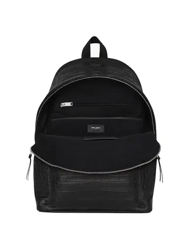 Saint Laurent Men's City Backpack in Crocodile-Embossed Leather | Thumbnail 2 Saint Laurent Men's City Backpack in Crocodile-Embossed Leather | Thumbnail 2