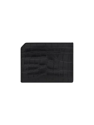 Saint Laurent Men's Tiny Cassandre Open Card Case in Matte Leather | Thumbnail 3