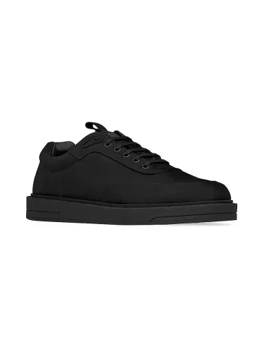 Saint Laurent Men's Altman Sneakers in Satin - Black - Size 13 | Thumbnail 2