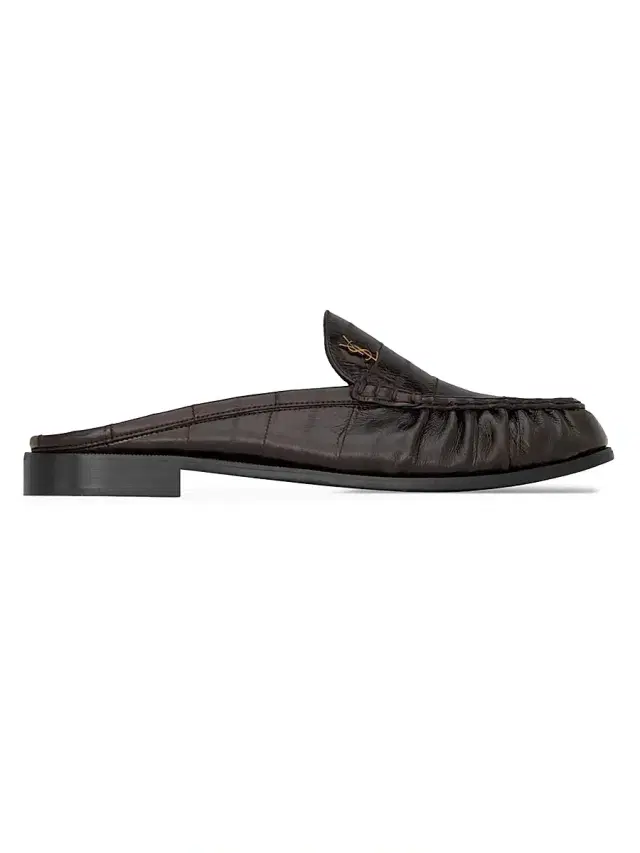 Saint Laurent Men's Le Loafer Mules - Burnt Brown