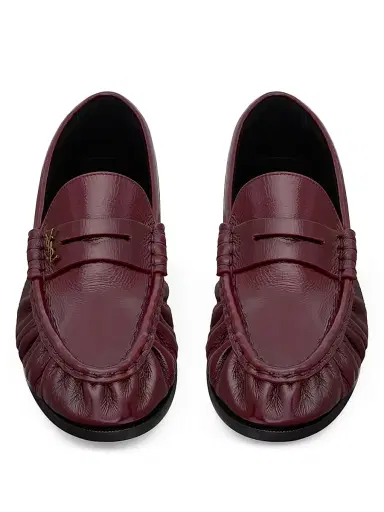 Saint Laurent Women's Le Loafers Supple in Smooth Leather - Vintage Bordeaux | Thumbnail 3 Saint Laurent Women's Le Loafers Supple in Smooth Leather - Vintage Bordeaux | Thumbnail 3