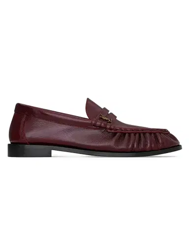 Saint Laurent Women's Le Loafers Supple in Smooth Leather - Vintage Bordeaux | Thumbnail 1 Saint Laurent Women's Le Loafers Supple in Smooth Leather - Vintage Bordeaux | Thumbnail 1