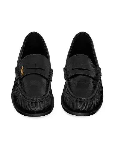 Saint Laurent Women's Le Loafers Supple in Eel - Black | Thumbnail 3 Saint Laurent Women's Le Loafers Supple in Eel - Black | Thumbnail 3