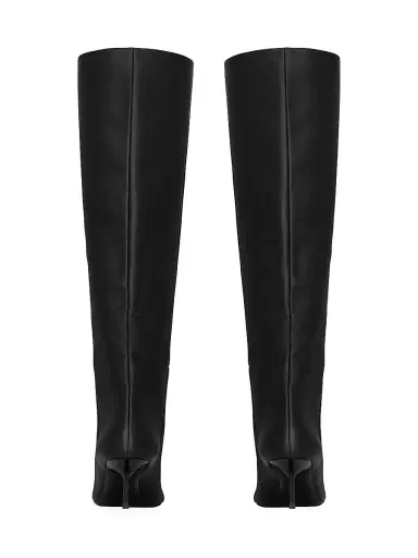 Saint Laurent Women's Victoire Boots in Smooth Leather - Black | Thumbnail 4 Saint Laurent Women's Victoire Boots in Smooth Leather - Black | Thumbnail 4
