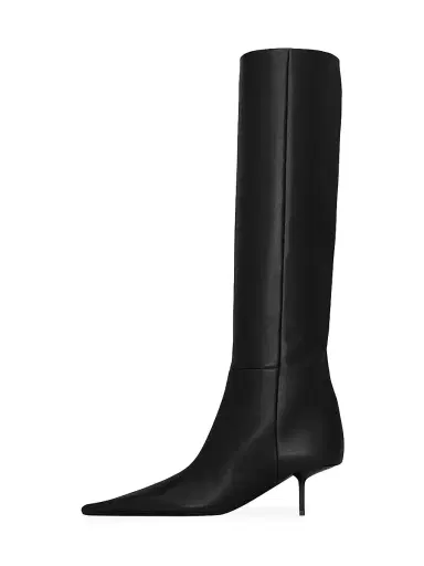 Saint Laurent Women's Victoire Boots in Smooth Leather - Black | Thumbnail 5 Saint Laurent Women's Victoire Boots in Smooth Leather - Black | Thumbnail 5
