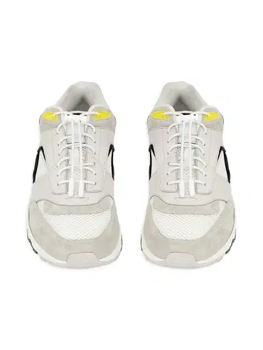 Saint Laurent Men's Bump Sneakers in Smooth Leather and Suede | Thumbnail 4