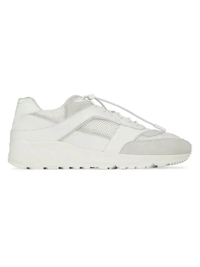 Saint Laurent Men's Bump Sneakers in Smooth Leather and Suede - Optic White