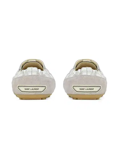 Saint Laurent Women's Lewis Sneakers in Metallic Leather and Suede - Silver Pale - Size 9.5 | Thumbnail 3 Saint Laurent Women's Lewis Sneakers in Metallic Leather and Suede - Silver Pale - Size 9.5 | Thumbnail 3