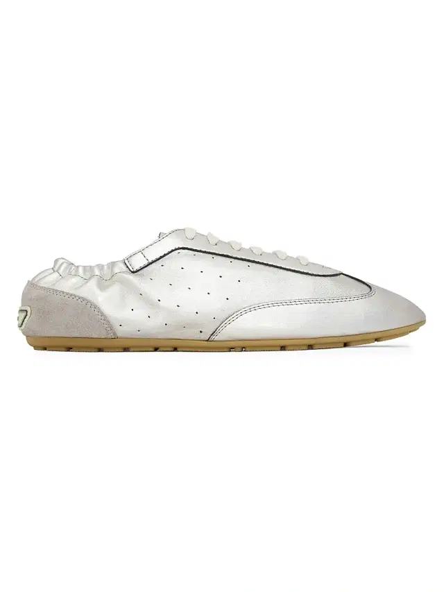 Saint Laurent Women's Lewis Sneakers in Metallic Leather and Suede - Silver Pale