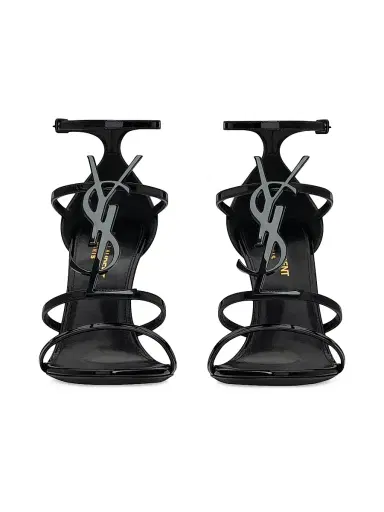 Saint Laurent Women's Cassandra Sandals in Patent Leather | Thumbnail 3 Saint Laurent Women's Cassandra Sandals in Patent Leather | Thumbnail 3