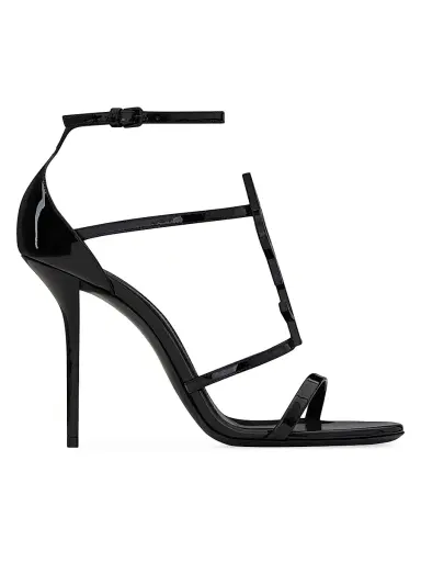 Saint Laurent Women's Cassandra Sandals in Patent Leather | Thumbnail 1 Saint Laurent Women's Cassandra Sandals in Patent Leather | Thumbnail 1