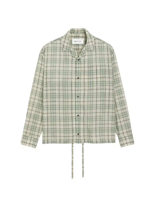 Men's Plaid Cotton-Blend Boxy Camp Shirt - Vert Sapin Blanc Creme