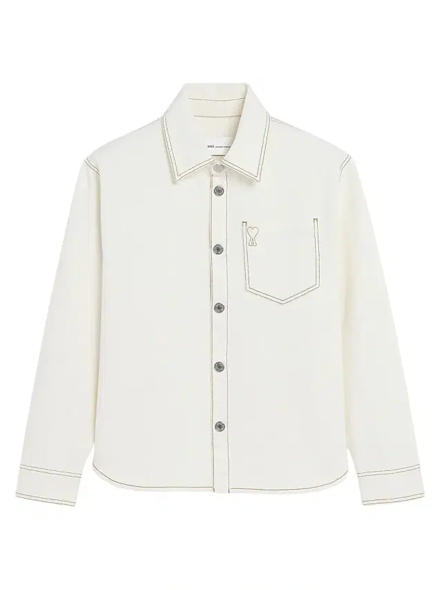 Men's Ami de Coeur Overshirt - Blanc Creme