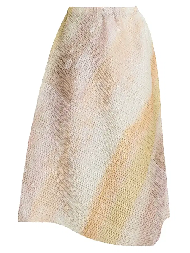 Pleats Please Issey Miyake Women's Sea Bubble Plissé Midi-Skirt - Greige