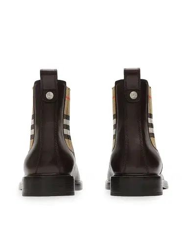 Burberry Men's Pembroke Leather Boots | Thumbnail 3