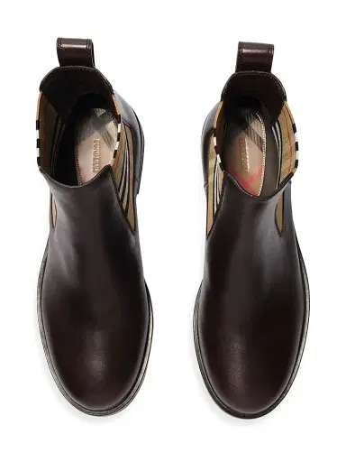 Burberry Men's Pembroke Leather Boots | Thumbnail 4
