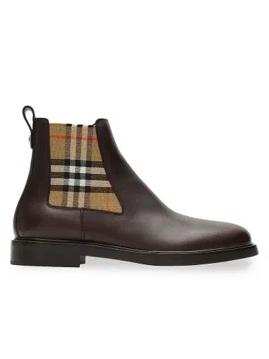 Burberry Men's Pembroke Leather Boots | Thumbnail 1