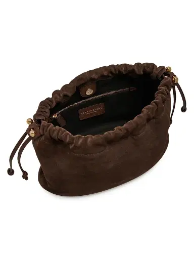 Strathberry Women's Charlotte Suede Drawstring Bag - Chocolate | Thumbnail 6