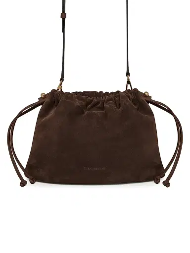 Strathberry Women's Charlotte Suede Drawstring Bag - Chocolate | Thumbnail 9