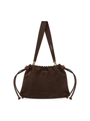 Strathberry Women's Charlotte Suede Drawstring Bag - Chocolate | Thumbnail 1