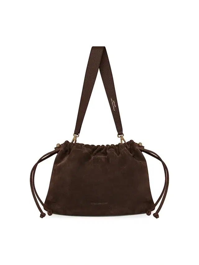 Strathberry Women's Charlotte Suede Drawstring Bag - Chocolate