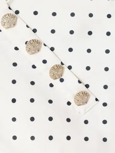 Self-Portrait Little Girl's & Girl's Polka Dot Drop-Waist Dress | Thumbnail 3