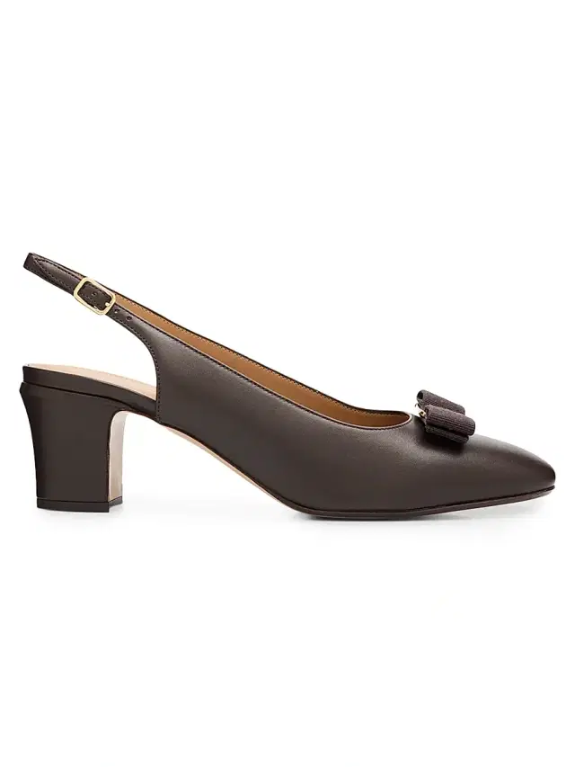FERRAGAMO Women's Vara Bow 50MM Slingback Pumps - Moro