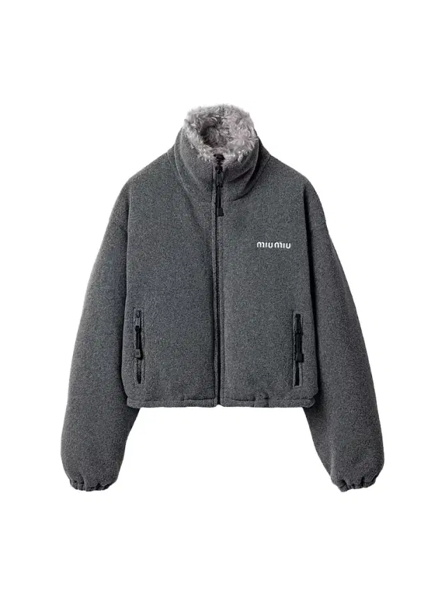 Miu Miu Women's Fleece Down Jacket - Grey