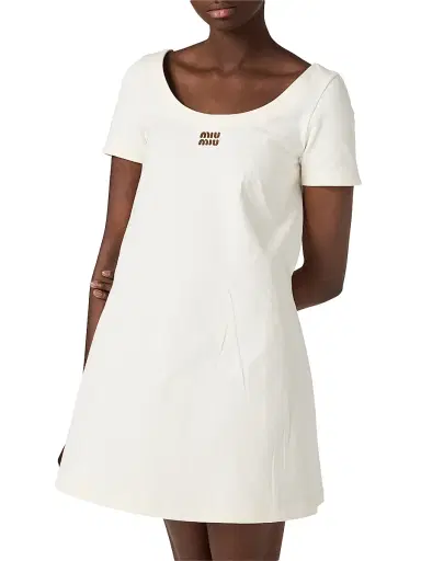 Miu Miu Women's Jersey Mini-Dress | Thumbnail 4 Miu Miu Women's Jersey Mini-Dress | Thumbnail 4