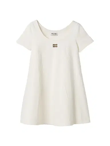 Miu Miu Women's Jersey Mini-Dress | Thumbnail 1 Miu Miu Women's Jersey Mini-Dress | Thumbnail 1