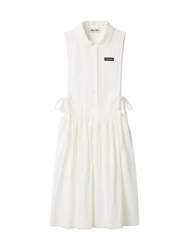 Women's Slubbed Poplin Dress - White