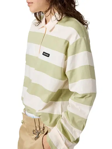Miu Miu Women's Striped Jersey Polo Shirt - Size Large | Thumbnail 5 Miu Miu Women's Striped Jersey Polo Shirt - Size Large | Thumbnail 5