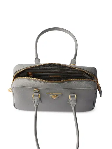 Prada Women's Small Saffiano Leather Top Handle Bag - Grey | Thumbnail 5 Prada Women's Small Saffiano Leather Top Handle Bag - Grey | Thumbnail 5