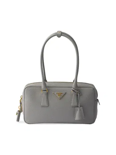 Prada Women's Small Saffiano Leather Top Handle Bag - Grey | Thumbnail 1 Prada Women's Small Saffiano Leather Top Handle Bag - Grey | Thumbnail 1